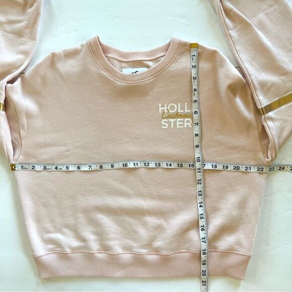 Y2K Rare Hollister Petal Pink Graphic California Long Sleeve Crop Sweatshirt - M - Picture 11 of 11